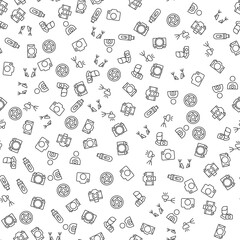 Photographer Seamless Pattern for printing, wrapping, design, sites, shops, apps