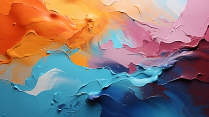 Closeup of abstract rough colorful multicolored art. Generative AI