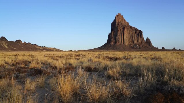 Shiprock New Mexico Southwestern Desert Landscape, America, USA.