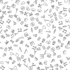 Surgery Instruments, Knife, Knuckles, Eye, Cancer Ribbon Seamless Pattern for printing, wrapping, design, sites, shops, apps