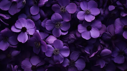 Deurstickers A backdrop of romantic violet flowers © Vlad