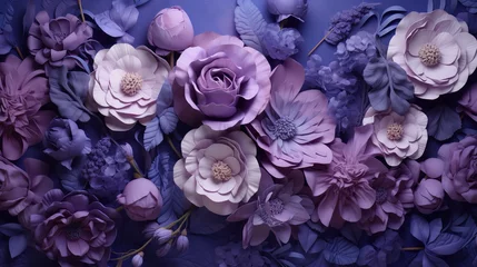 Fotobehang A backdrop of romantic violet flowers © Vlad