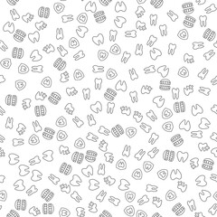 Teeth Seamless Pattern for printing, wrapping, design, sites, shops, apps