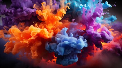 Fototapeta premium Explosion of colorful liquid creating a mesmerizing. Generative AI