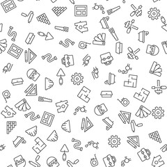 Brick Wall, Pipe, House, Cogwheel Seamless Pattern for printing, wrapping, design, sites, shops, apps