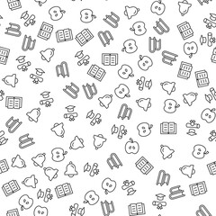 Books, College, Diploma Seamless Pattern for printing, wrapping, design, sites, shops, apps