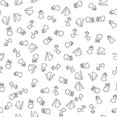 Cook and Restaurant Seamless Pattern for printing, wrapping, design, sites, shops, apps