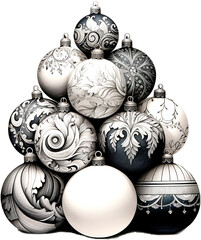 Stack of Christmas baubles