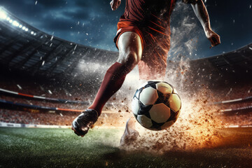 Dramatic play by soccer competitors. The fervor and determination necessary for success. Confronting challenges to reach goals. A concept linked to sports, athletes, soccer, determination, and passion