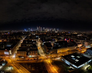 Warszawa Stolica Polski nocą