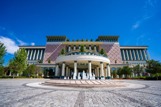Turkey Presidential Library (Millet Kutuphanesi) building. The Nation's Library of the Presidency is the largest library in Turkey. Ankara, Turkey - September 18, 2023.