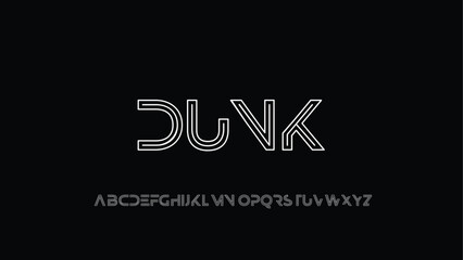 Dunk Modern Futuristic Alphabet