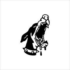 vector illustration of a fierce dog's head