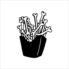 vector illustration of food bones concept