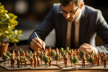 A manager fostering a culture of continuous learning and development, exemplifying the learning-oriented leadership style that encourages growth and improvement. Generative Ai.