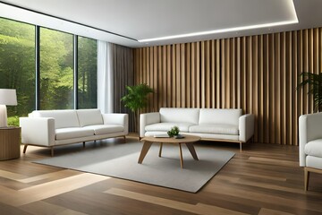 Naklejka na ściany i meble modern living room with sofa