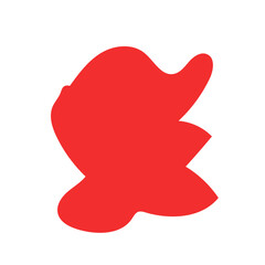 Red green abstract shapes vector decor