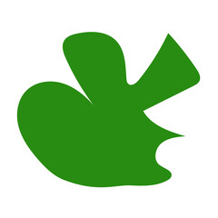 Red green abstract shapes vector decor