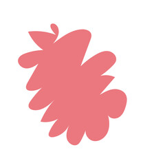 Red green abstract shapes vector decor