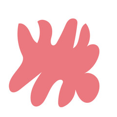 Red green abstract shapes vector decor