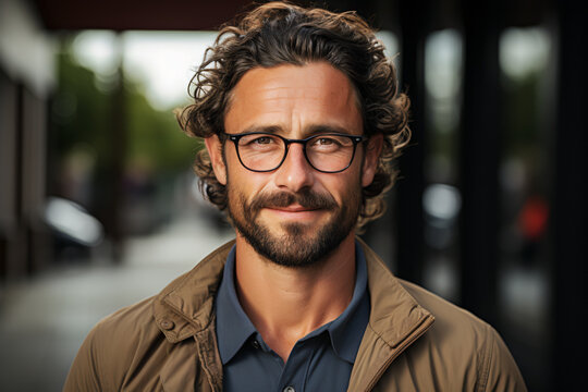 Portrait of a modern 40 year old man