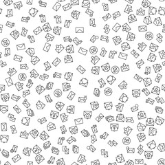 Post and Message Seamless Pattern for printing, wrapping, design, sites, shops, apps