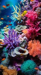 A vibrant and diverse coral reef ecosystem