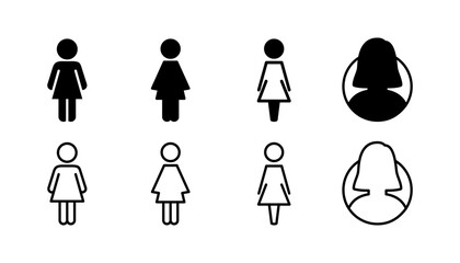 Female icon vector. toilet icon. restroom sign. gender