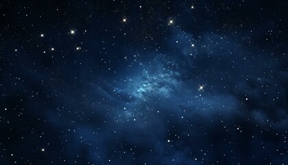 Fototapeta na wymiar A starry night sky with wispy clouds