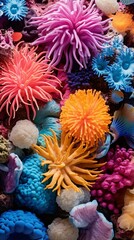 Colorful coral reef close-up