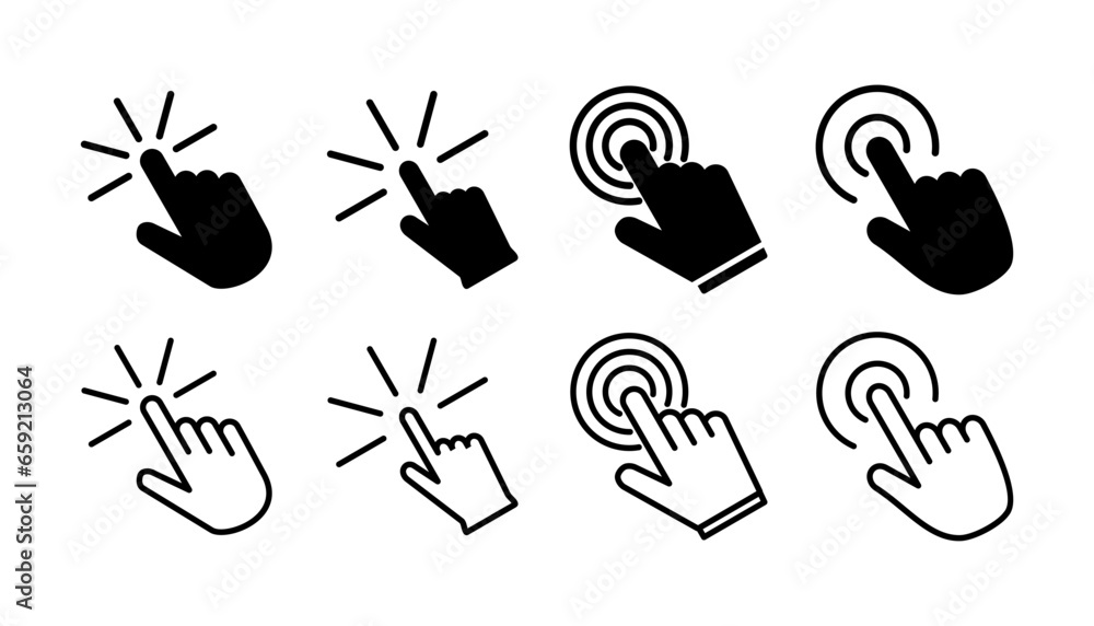 Poster click icon vector. cursor icon vector. pointer sign