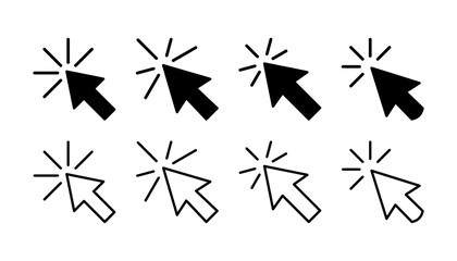 Click icon vector. cursor icon vector. pointer sign