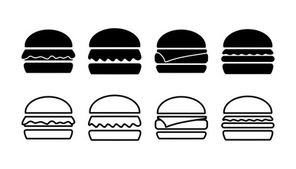 Burger icon vector. hamburger logo icon. fast food icon