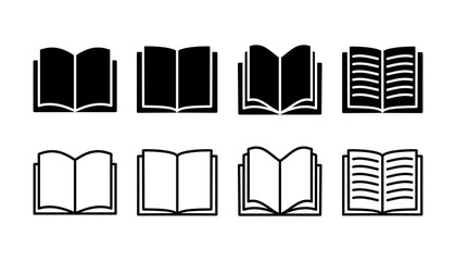 Book icon vector. Open book vector icon.