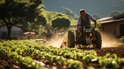 Obraz premium tractor in field