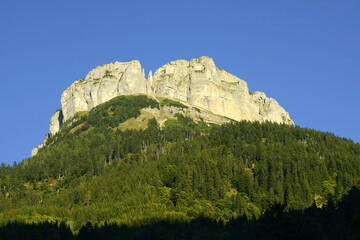 Totes Gebirge - Dead Mountains. Peak Loser in Austria Alps near Altaussee village, Ausseer Land, Salzkammergut, Styria, Austria, Europe