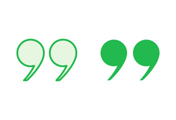 Quote icon set. Quotation mark symbol.