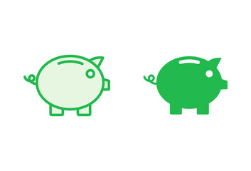 Piggy bank icon vector. piggy money icon