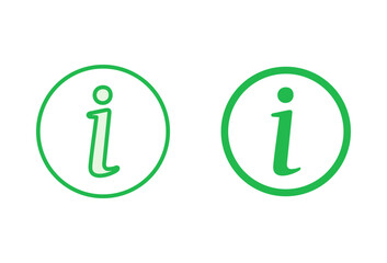 Info sign icon set. about us icon vector. Faq icon