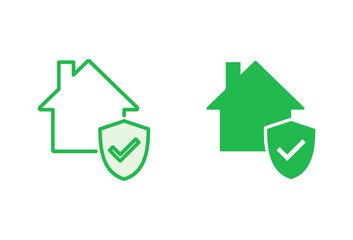 House insurance icon set. house protection icon.