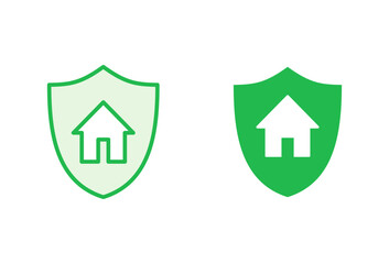 Home insurance icon set. home protection icon