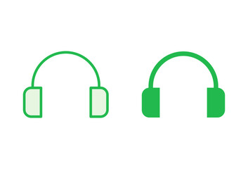 Headphone icon set. Headvector icon symbols