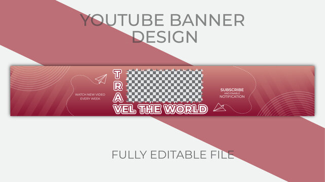 Travel YouTube Banner Template. YouTube Banner Template.