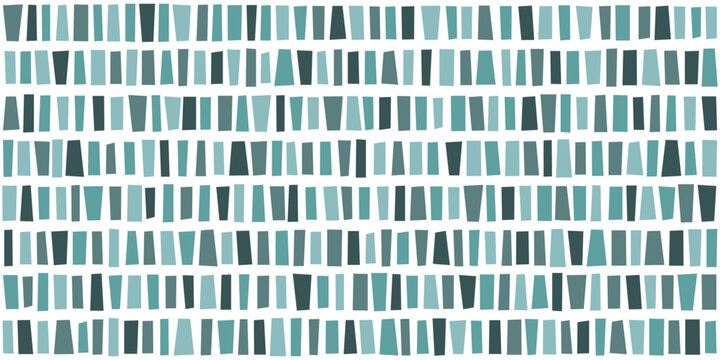1950s Geometric Mosaic Pattern | Retro Abstract Background | Repeating Wallpaper in Shades of Turquoise