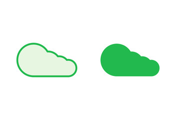 Cloud icon set. cloud vector icon