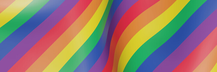 3D rainbow wave background.