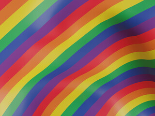 3D rainbow wave background.