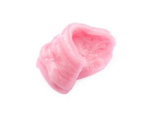 One used chewing gum isolated on white