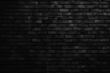 Papier Peint photo Lavable Mur de briques black brick wall background