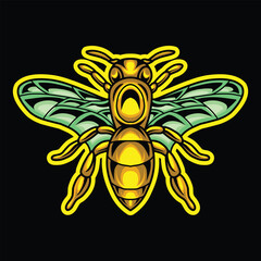 Bee Vector Graphic Design illustration Emblem Symbol and Icon